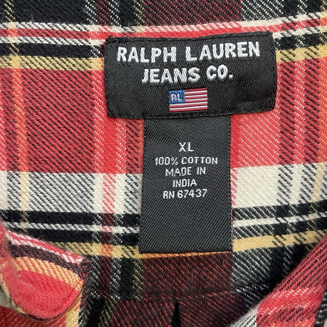 Ralph Lauren Jeans Button Up Shirt Size XL Plaid