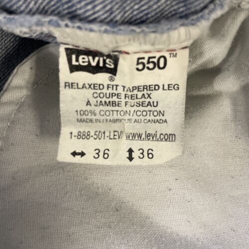 Vintage Levi Strauss & Co 550 Denim Jeans Pants Size 36 X 36
