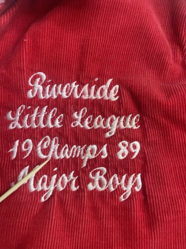Vintage Riverside Cleansers Little League Corduroy Bomber Jacket Small 1989 80s