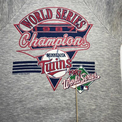 Vintage Minnesota Twins World Series Champs Sweatshirt Medium 1987 80s MLB