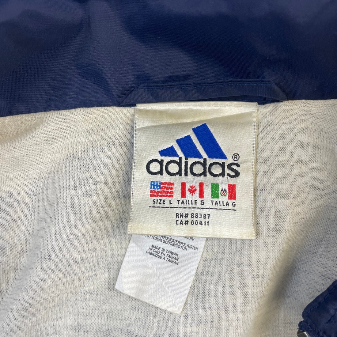 Vintage Adidas Windbreaker Light Jacket Size Large