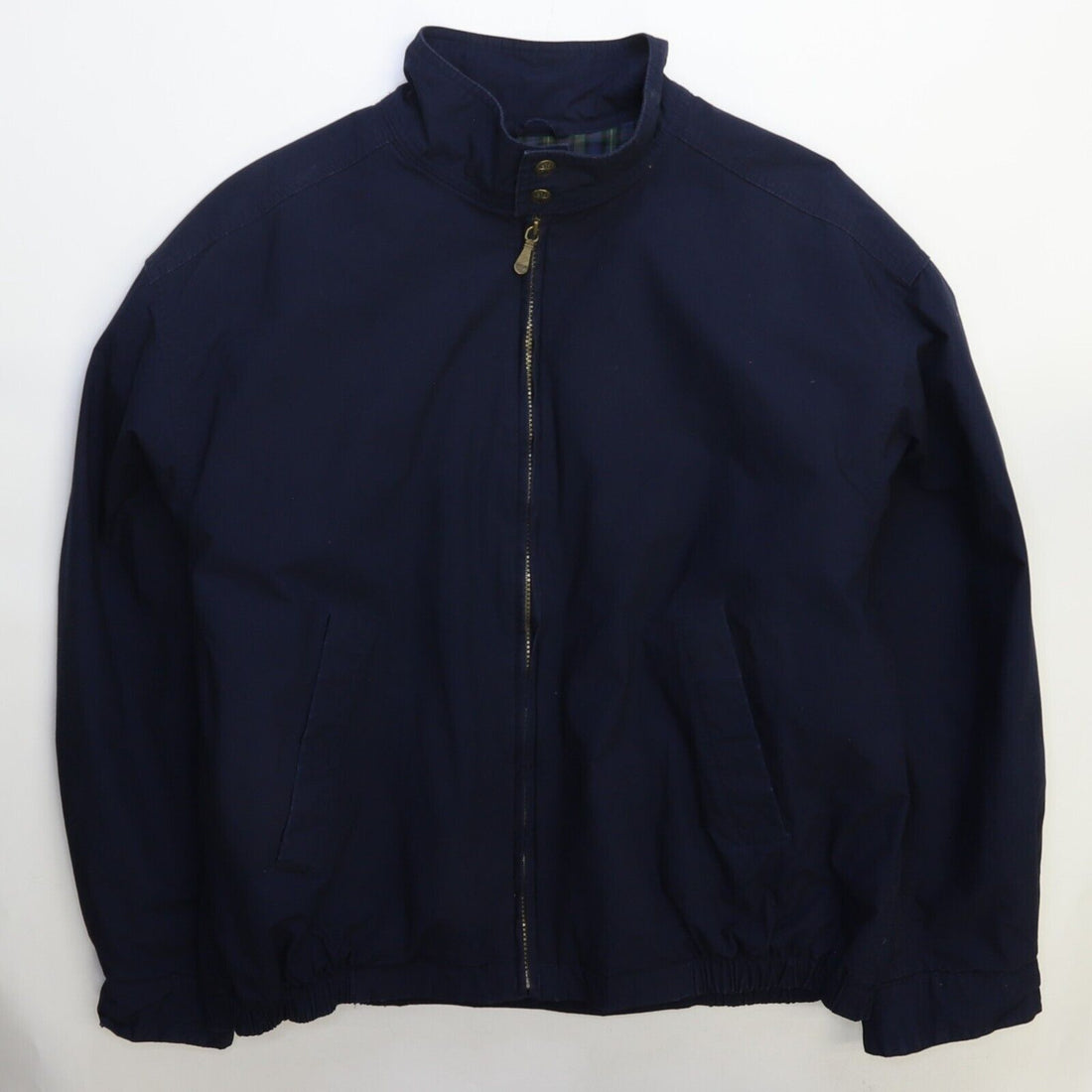 Vintage Land's End Bomber Jacket Size Large Blue
