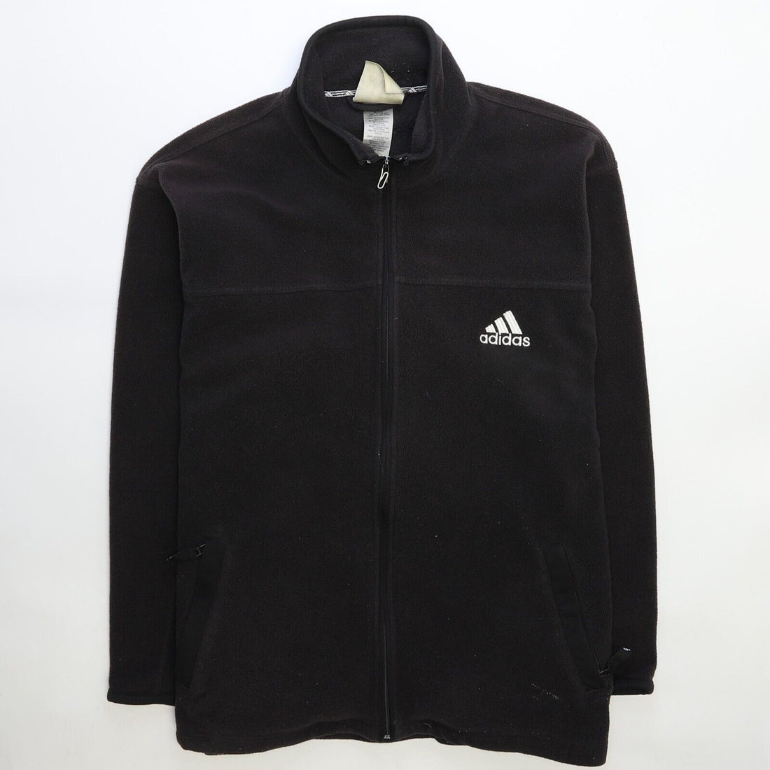Vintage Adidas Fleece Jacket Size Small Black