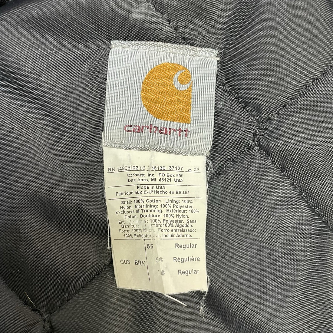 Vintage Carhartt Canvas Arctic Work Jacket Size 56 Brown