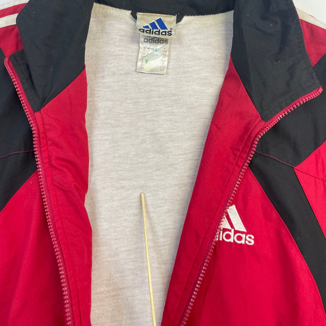 Vintage Adidas Windbreaker Light Jacket Size XL Red