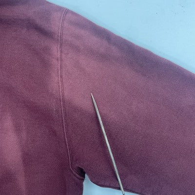 Vintage Champion Full Zip Sweatshirt Hoodie Size Medium Red 90s