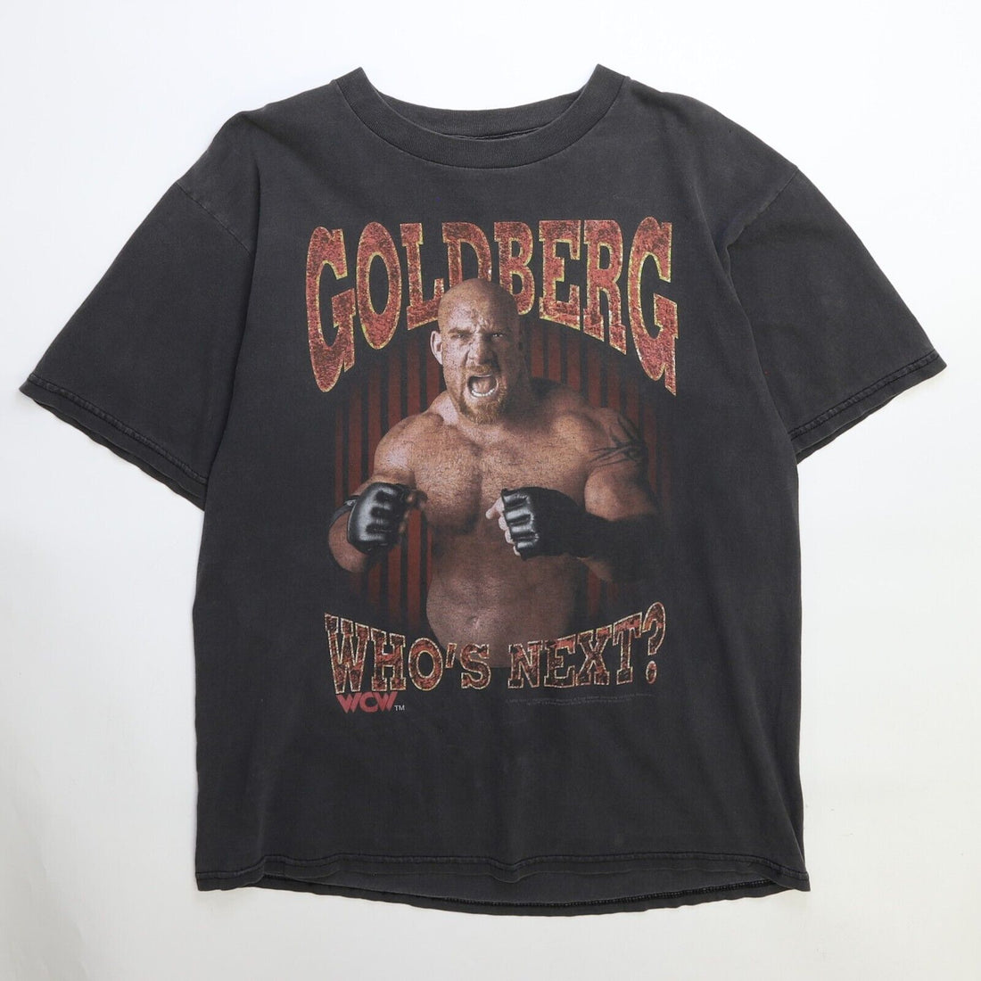 Vintage Goldberg Who's Next Wrestling T-Shirt Size Large 1998 90s WCW