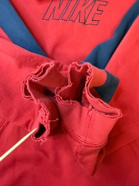 Vintage Nike Spell Out Sweatshirt Hoodie Size 2XL Red