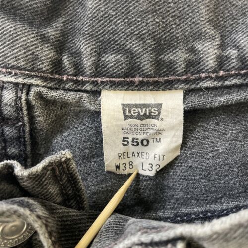 Vintage Levi Strauss & Co 550 Denim Jeans Pants Size 38 X 32 Black