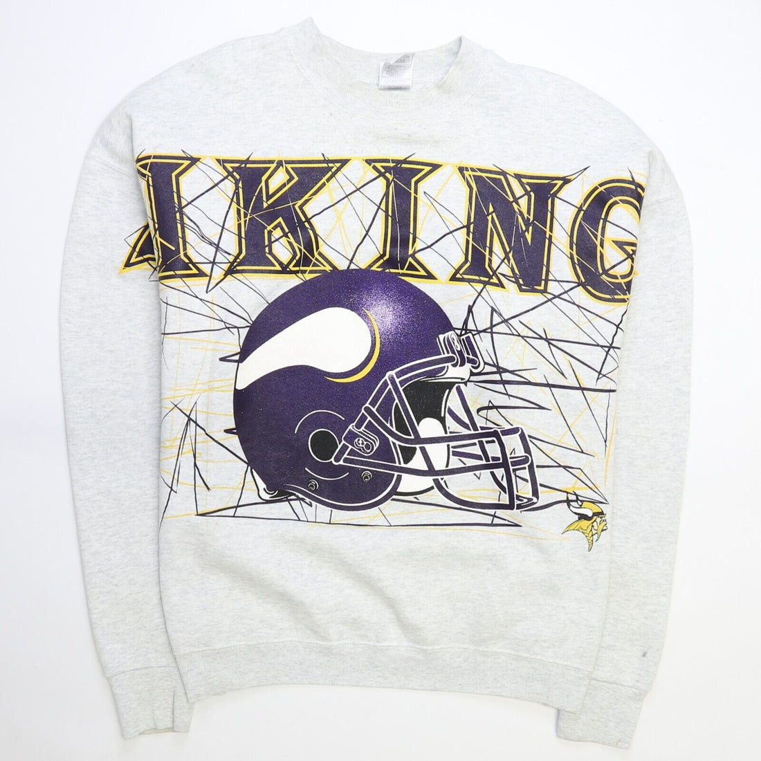 Vintage Minnesota Vikings Spell Out Sweatshirt Crewneck Size XL NFL