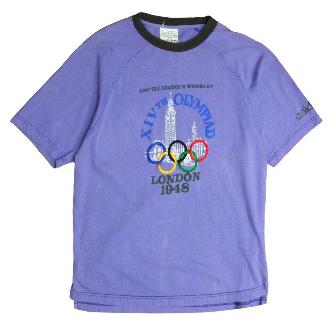 Vintage Adidas XIVth Olympiad London 1948 T-Shirt Size Medium Olypmics