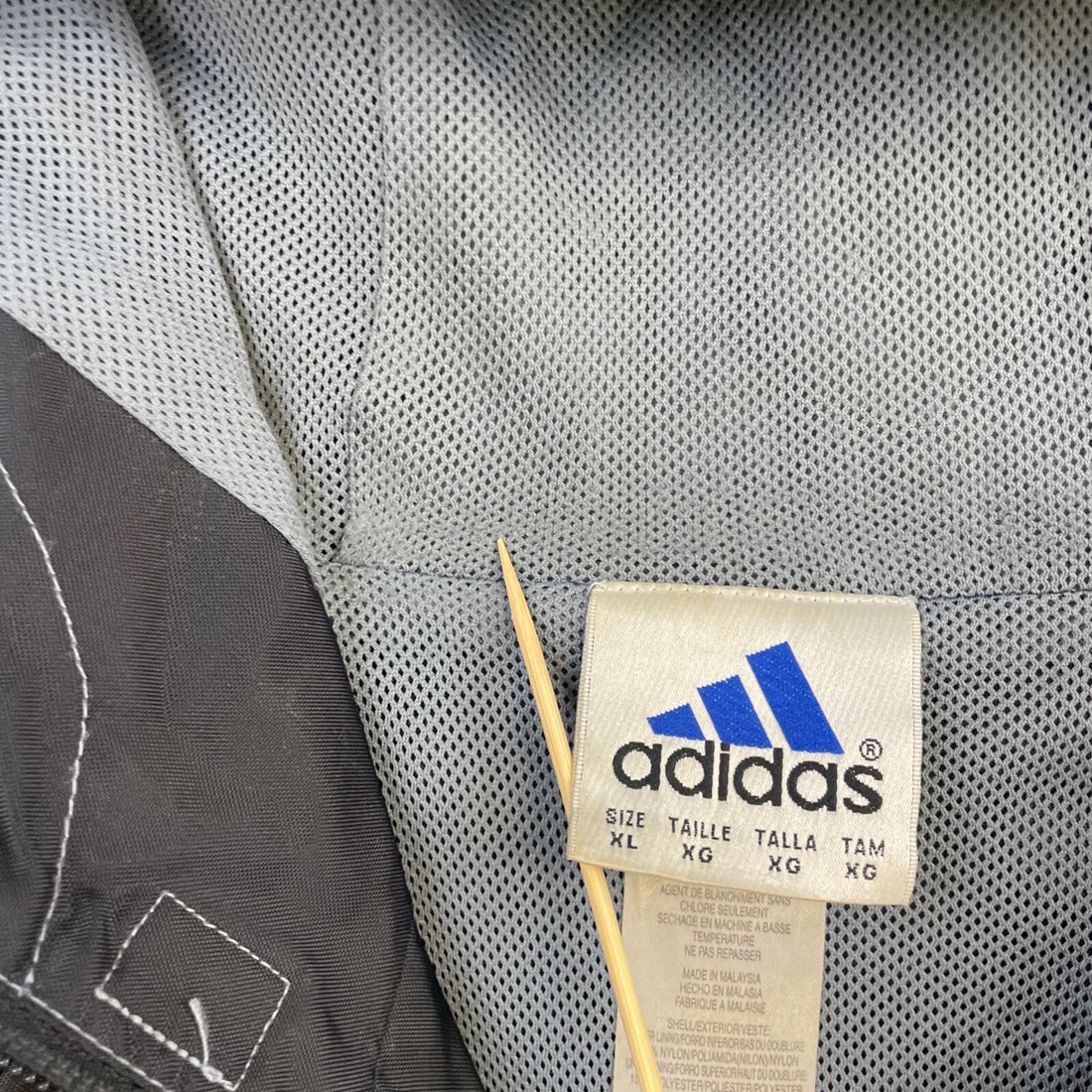 Vintage Adidas Windbreaker Light Jacket Size XL Black