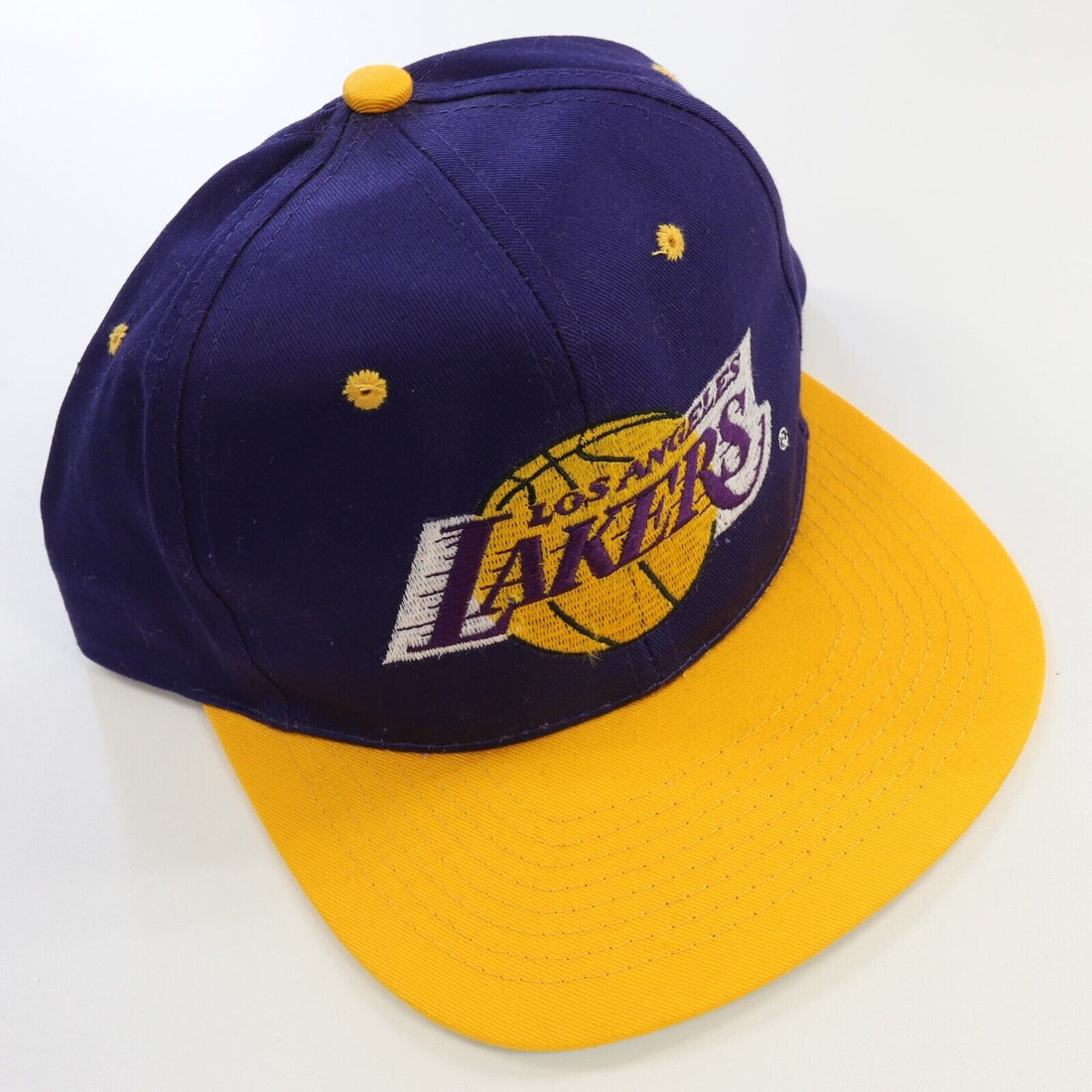 Vintage Los Angeles Lakers Snapback Hat Cap OSFA NWT Deadstock 90s NBA