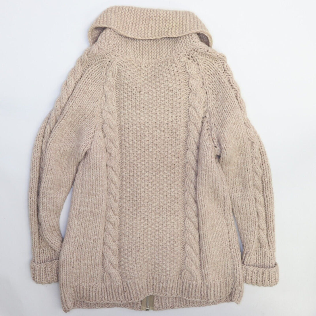 Vintage Wool Fisherman Cable Knit Cowichan Sweater Size Small