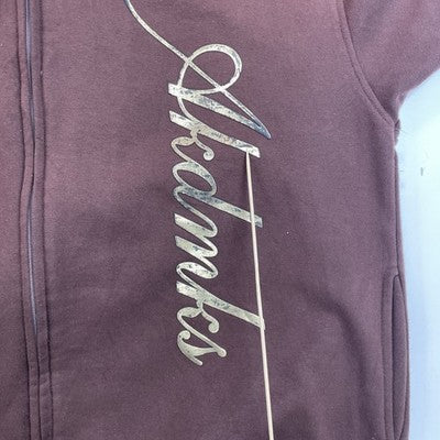Akademiks Tiger Full Zip Sweatshirt Hoodie Size XL Brown Y2K