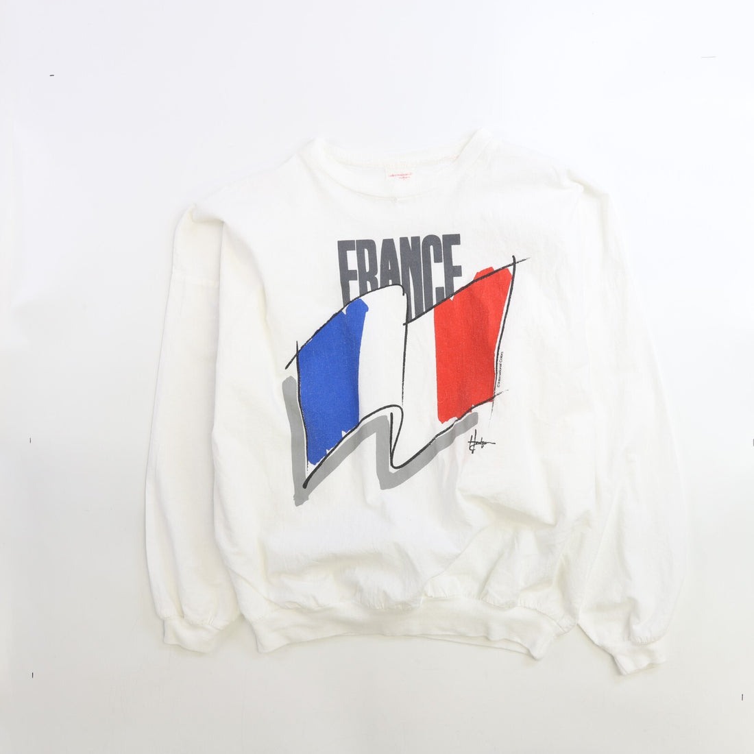 Vintage France Flag Crewneck Sweatshirt One Size Fits All 90s