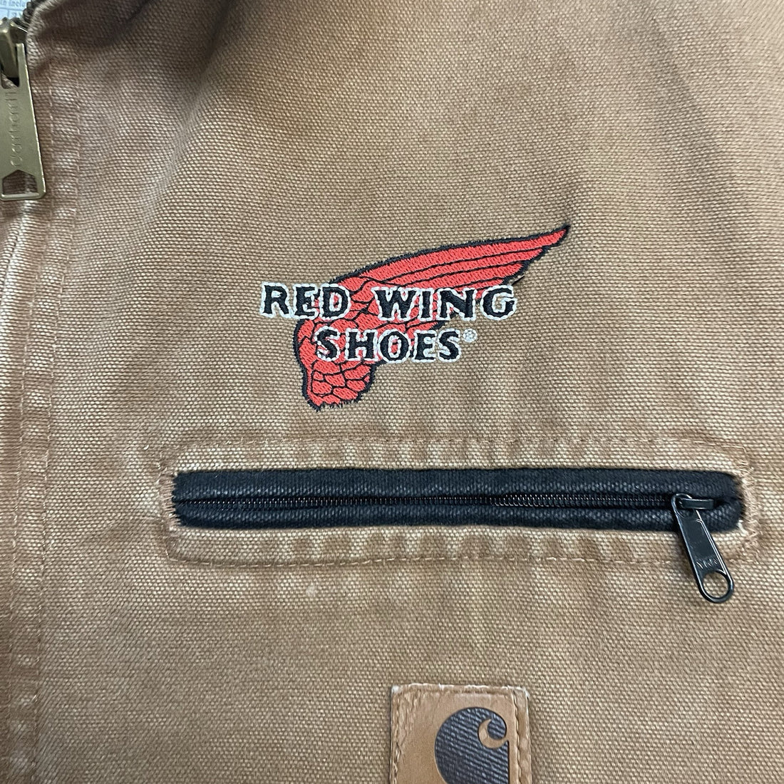 Vintage Red Wing Shoes Carhartt Canvas Detroit Work Jacket Size 2XL J97 BRN