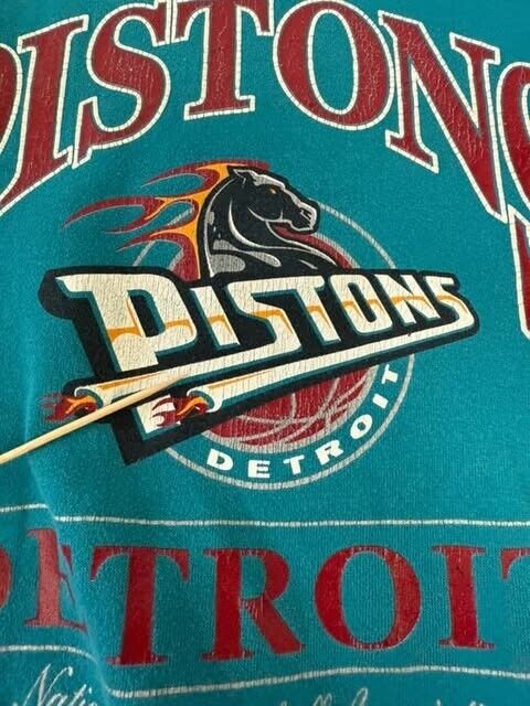 Vintage Detroit Pistons Lee Sport Crewneck Sweatshirt Size Large 90s NBA