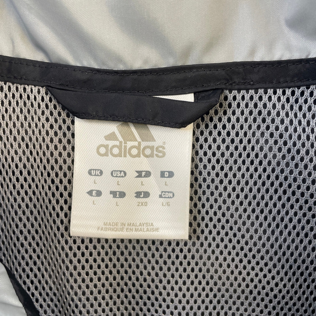 Vintage Adidas Windbreaker Light Jacket Size Large Black