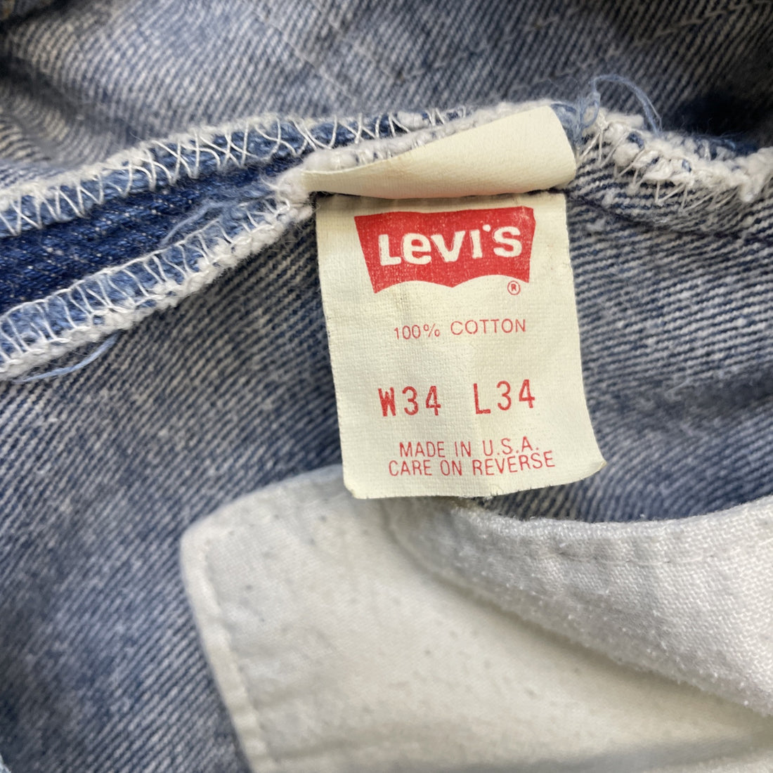 Vintage Levi Strauss & Co 501 Denim Jeans Pants Size 34 X 34 Blue