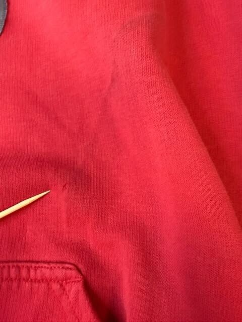 Vintage Nike Swoosh Sweatshirt Hoodie Size Medium Red