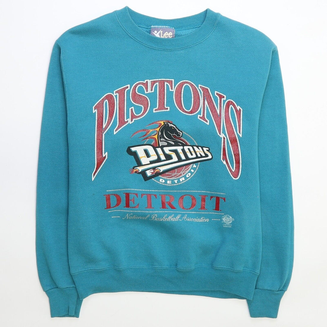 Vintage Detroit Pistons Lee Sport Crewneck Sweatshirt Size Large 90s NBA
