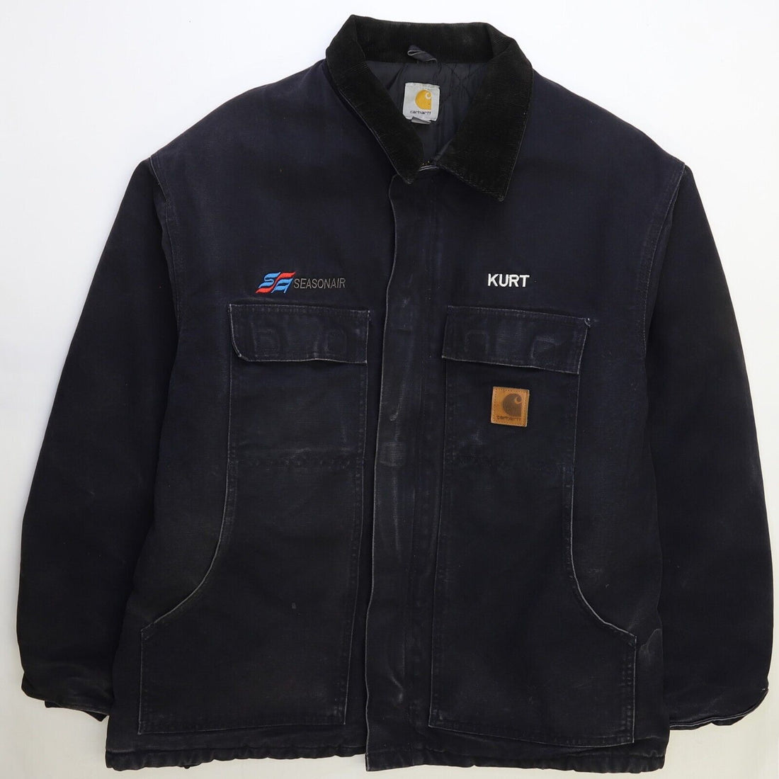 Vintage Carhartt Canvas Arctic Work Jacket Size 2XL Blue