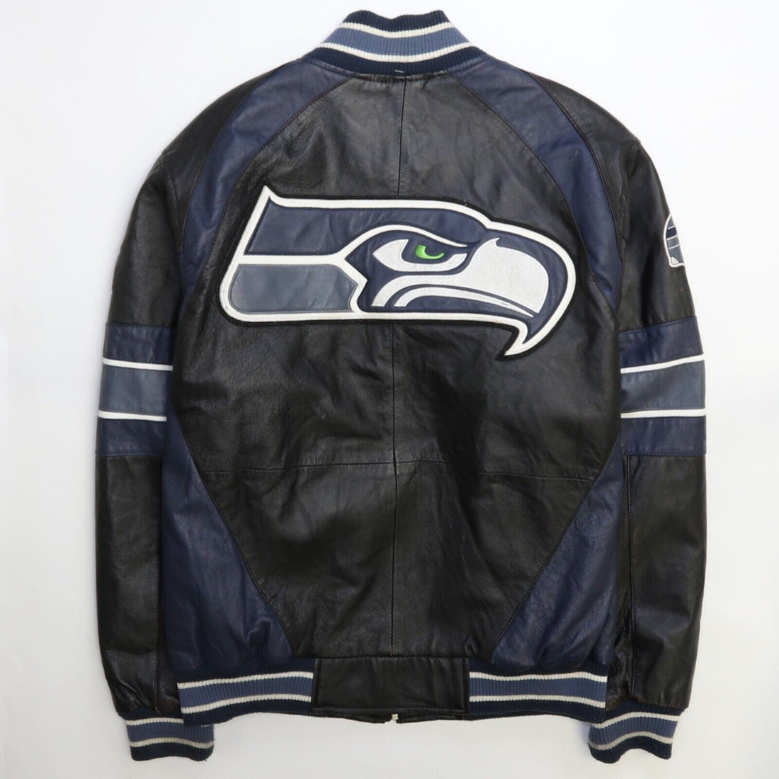 Vintage Seattle Seahawks Leather Varsity Jacket Size Large NFL