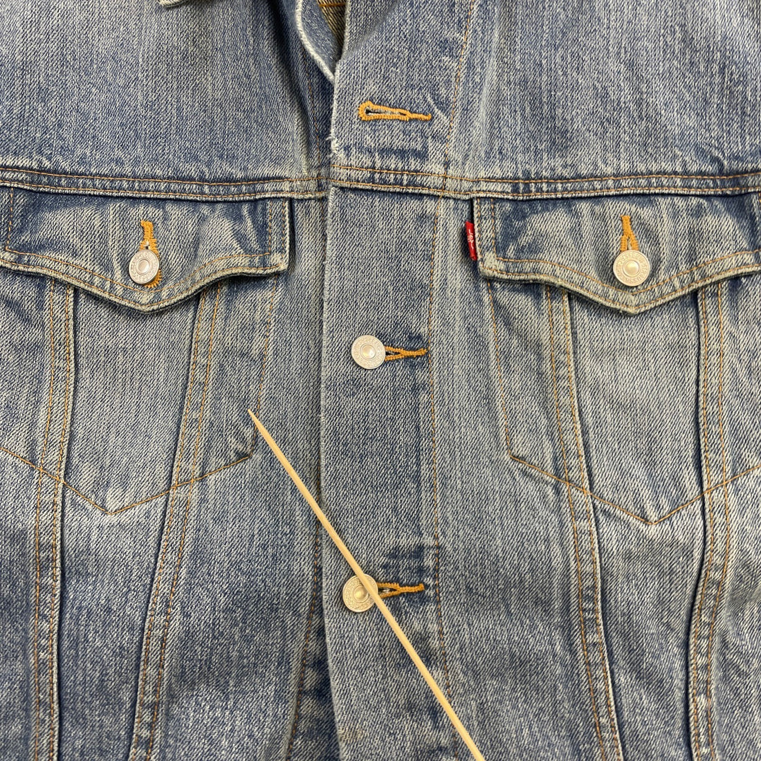 Vintage Levi's Denim Trucker Jacket Size Small Blue