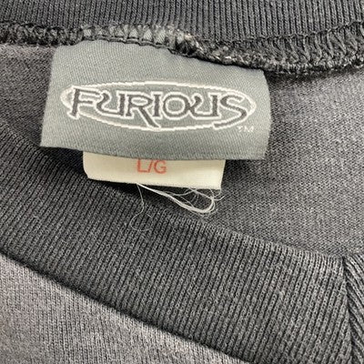 Vintage Furious Long Sleeve T-Shirt Size Large Black 90s