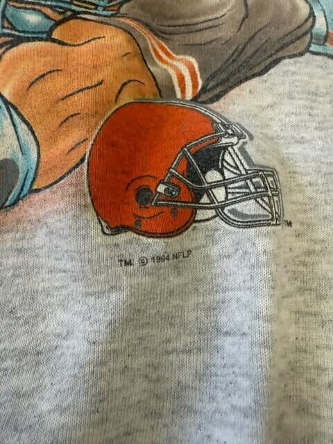 Vintage Cleveland Browns Sweatshirt Crewneck Youth Size 18/20 Wrap Around NFL