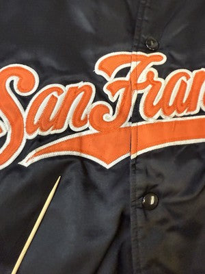Vintage San Francisco Giants Starter Satin Jacket Large Diamond Collection MLB