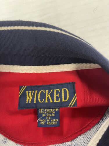 Vintage Wicked Sailor USA Rugby Shirt Size XL Long Sleeve America Boat