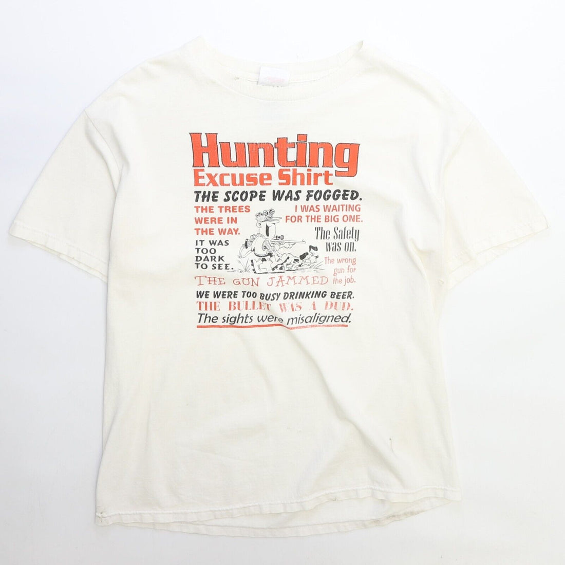 Vintage Hunting Excuse Shirt T-Shirt Size Large Parody Humor
