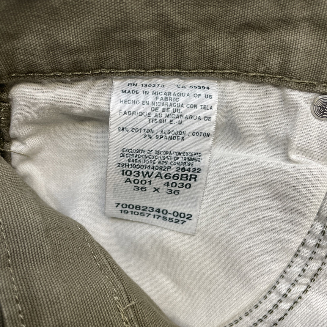 Vintage Wrangler Riggs Carpenter Cargo Work Pants Size 36 X 36 Green