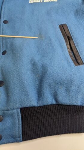 Vintage St Michael's Kerry Blues Football Leather Wool Varsity Jacket Size XL