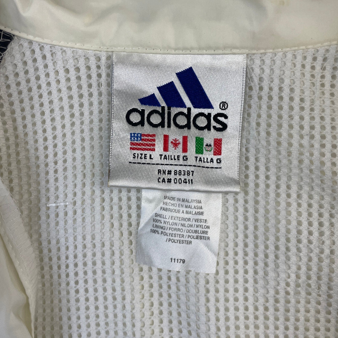 Vintage Adidas Windbreaker Light Jacket Size Large Embroidered