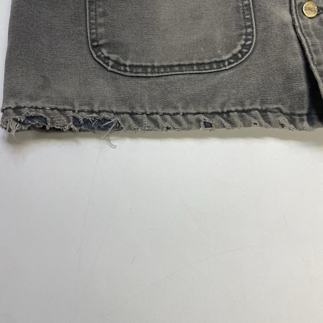 Vintage Carhartt Canvas Chore Work Jacket Size Large Blanket Lined C02PTL