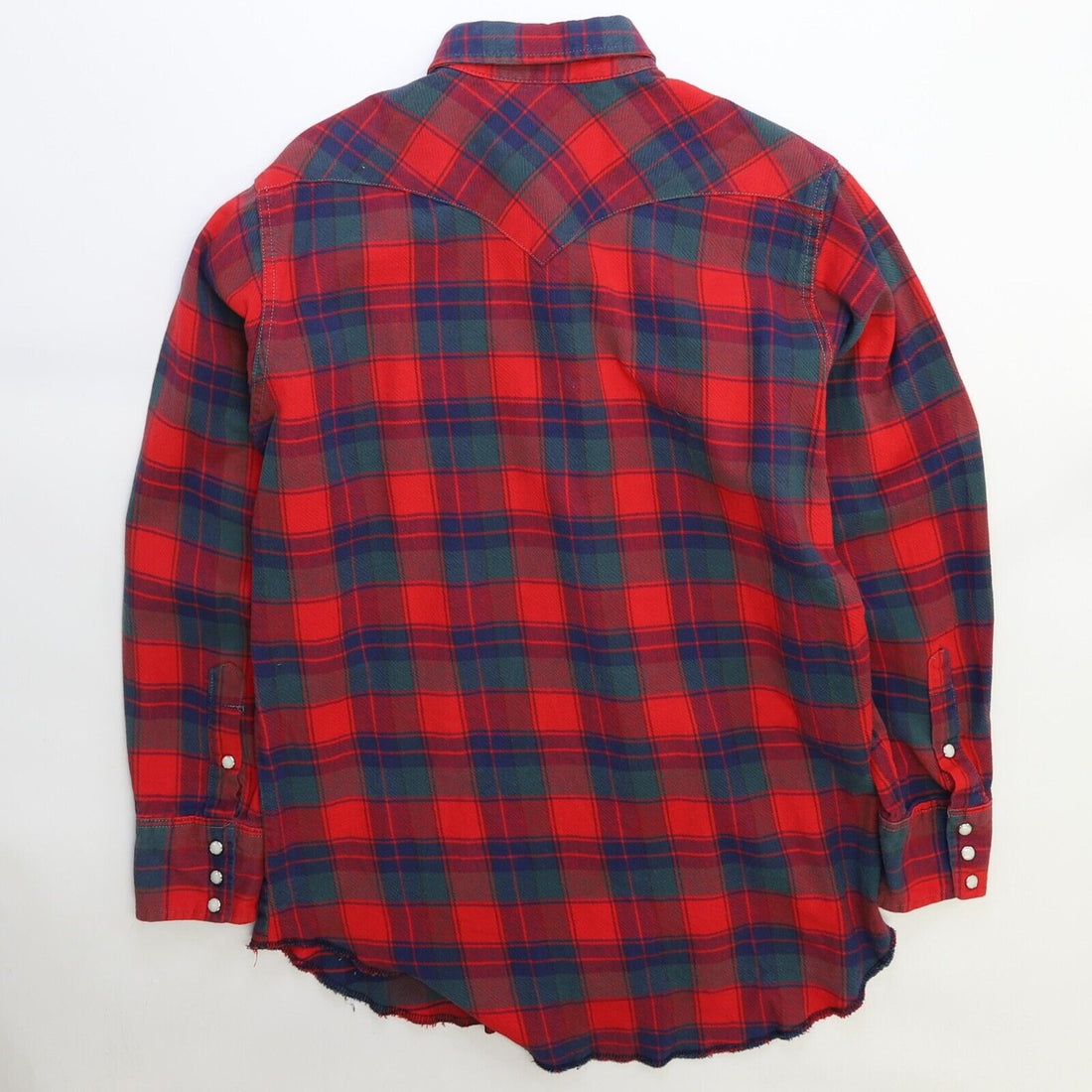 Vintage Wrangler Western Pearl Snap Shirt Size 16 1/2 X 34 Plaid