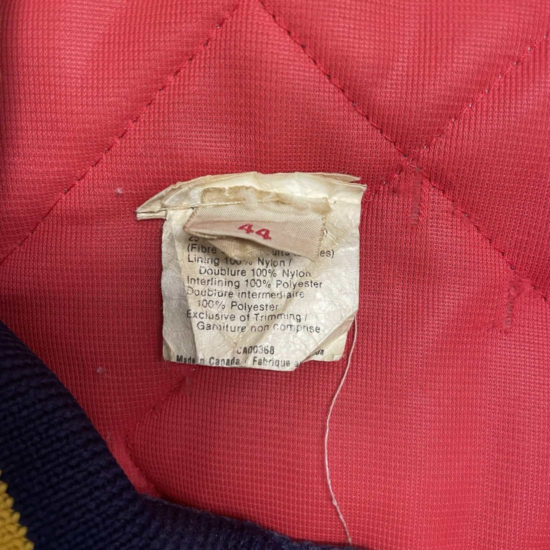 Vintage Notre Dame Fighting Irish Leather Wool Varsity Jacket Size 44 1981 80s