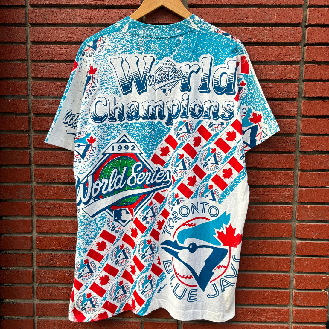 1992 Ravens Toronto Blue Jays World Series AOP T-Shirt XL MLB