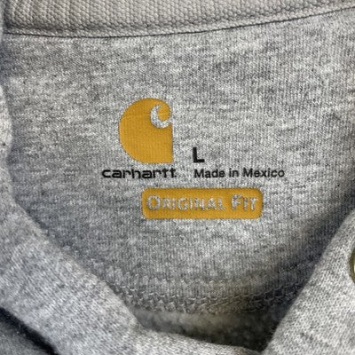 Carhartt Sweatshirt Hoodie Size Large Gray Sleeve Spell Out