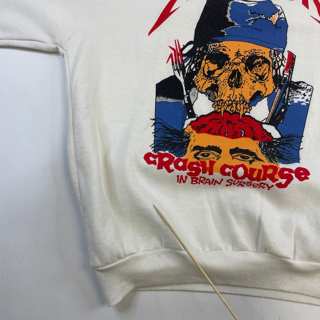 Vintage Metallica Crash Course In Brain Surgery Sweatshirt Medium Band 80s 90s
