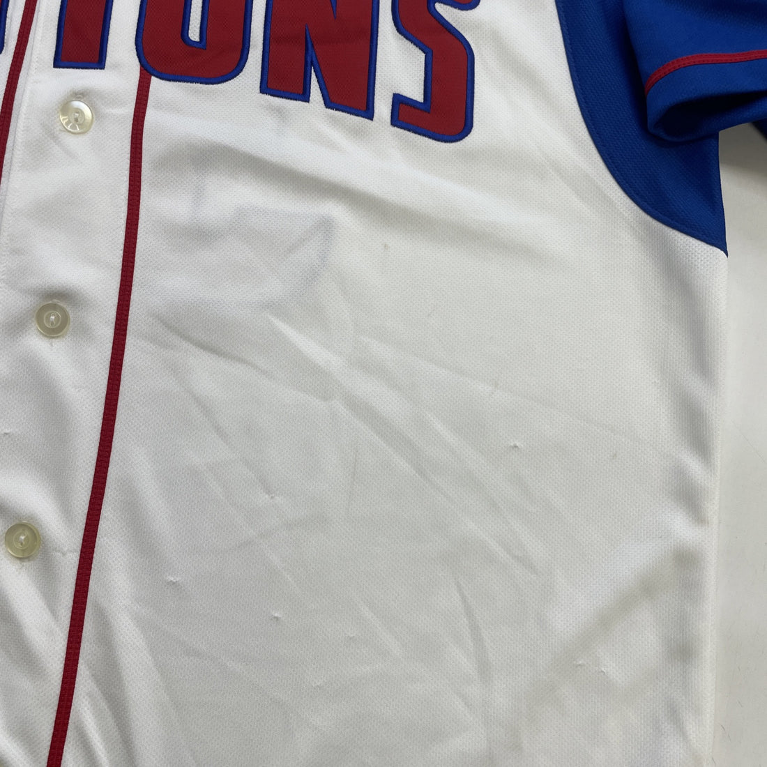Vintage Detroit Pistons Rasheed Wallace Majestic Baseball Jersey Size Large NBA