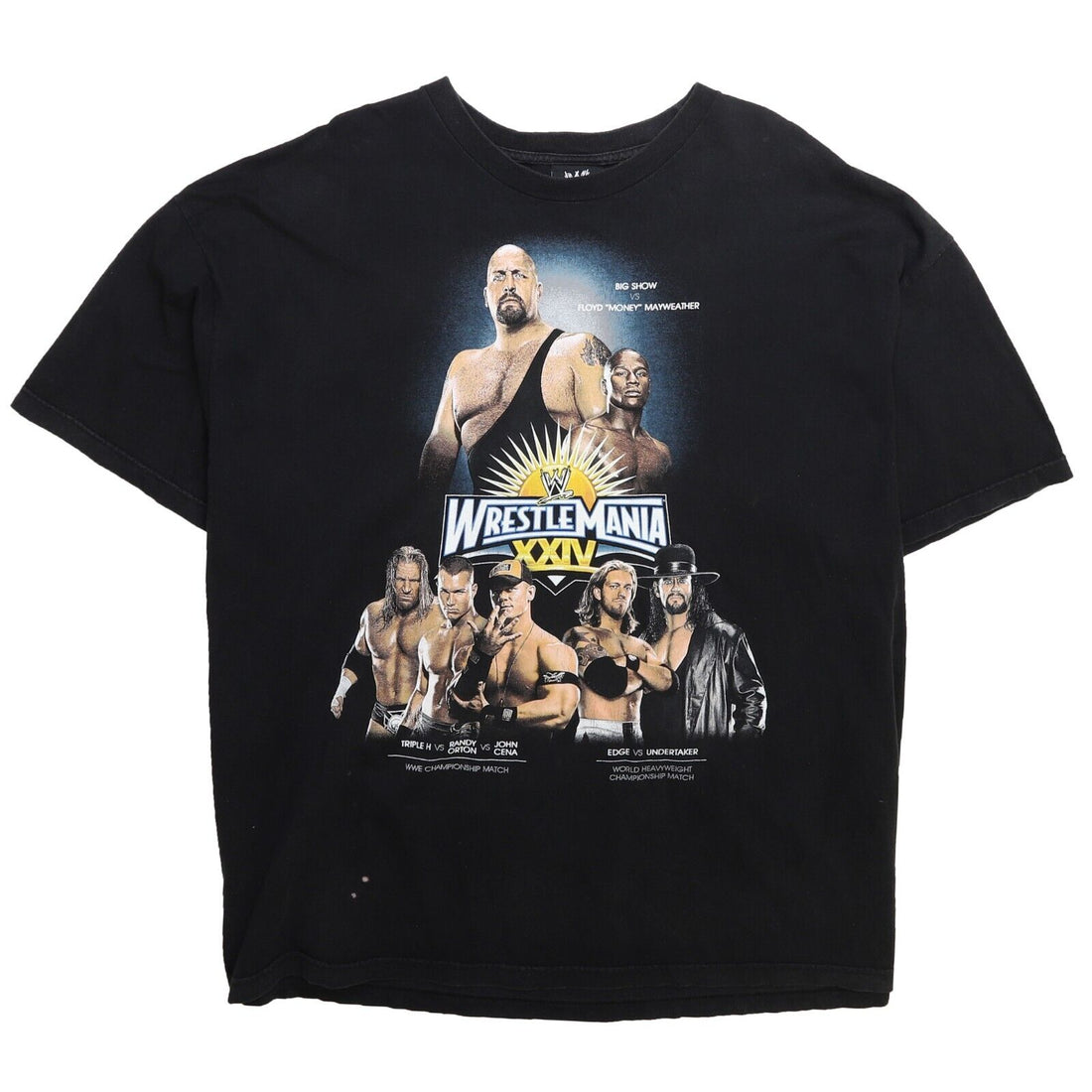 Vintage Wrestlemania XXIV Wrestling T-Shirt Size 3XL 2008 WWE