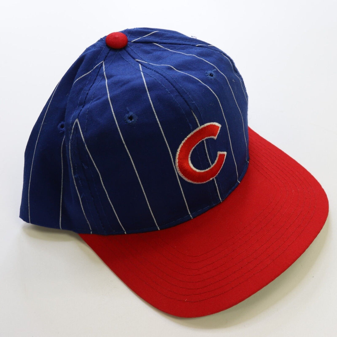 Vintage Chicago Cubs Pinstripe Starter Snapback Hat Cap OSFA 90s MLB
