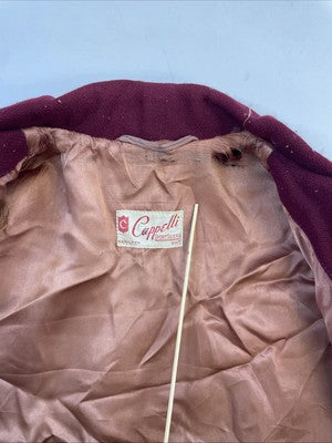 Vintage McMaster University Cappelli Wool Varsity Jacket Size Medium 1965 60s