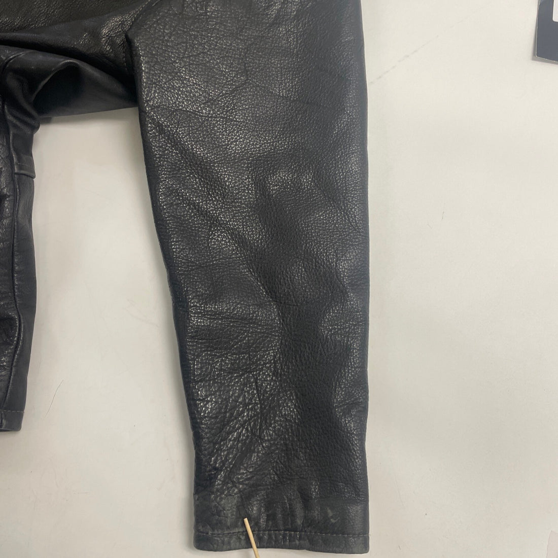 Vintage Selection Leather Coat Jacket Size Small Black