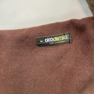 Akademiks Tiger Full Zip Sweatshirt Hoodie Size XL Brown Y2K