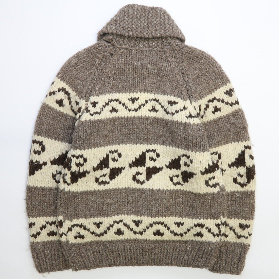 Vintage Totem Ski Shop Wool Knit Cowichan Sweater Size Small